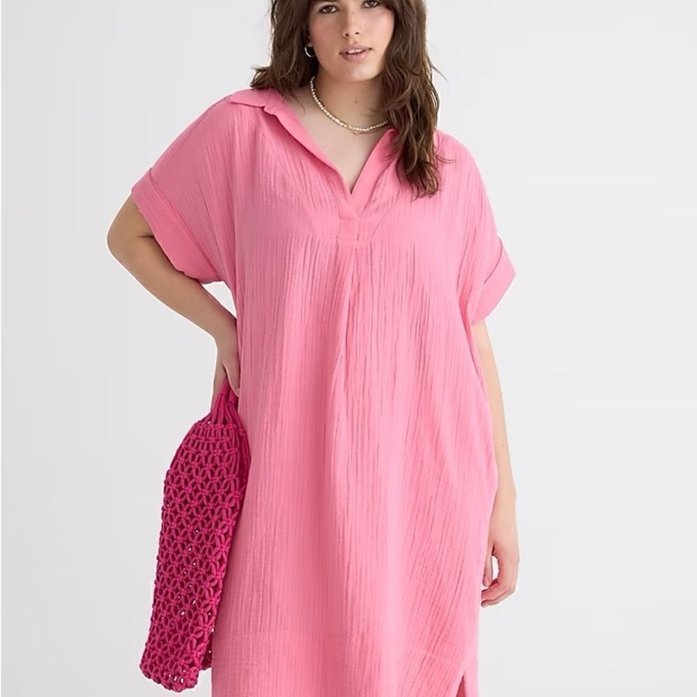 J.Crew 2023 V-neck shirtdress in soft gauze Medium